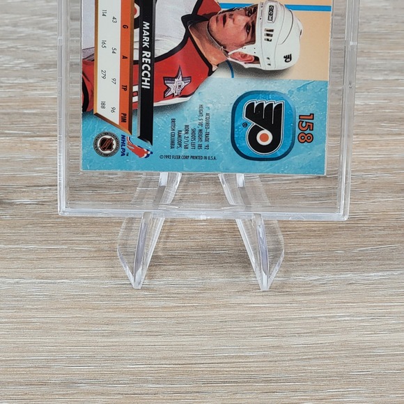 Mark Recchi Autographed 1992 93 Fleer Ultra Philadelphia Flyers Hockey Card - Picture 5 of 6